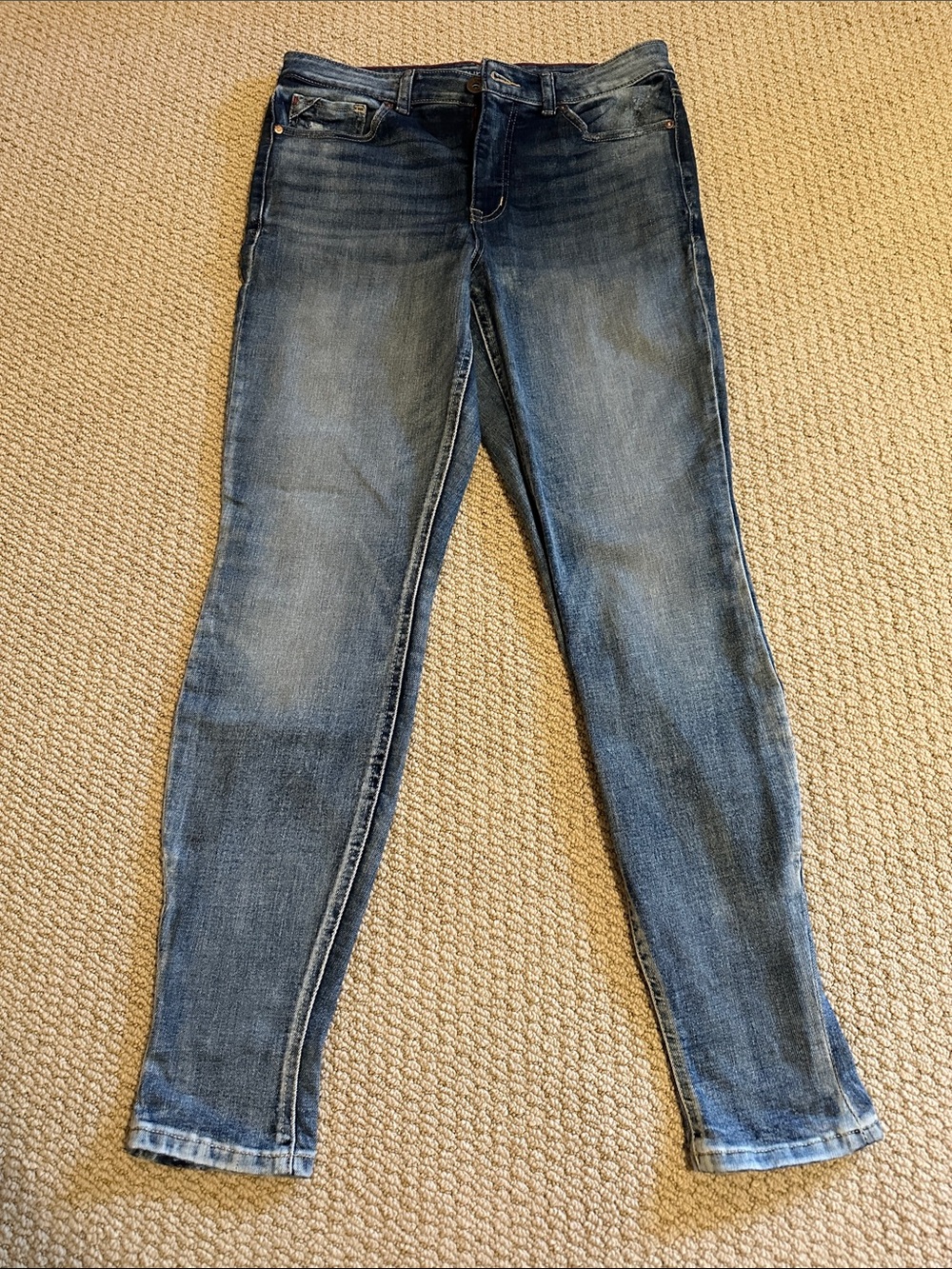 Women’s Maurice’s High Rise Super Skinny Fit Blue Denim Jeans 14 regular